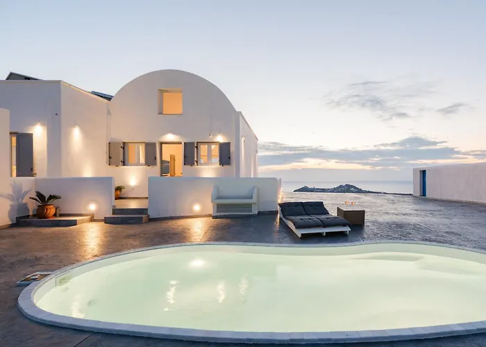 别墅 Occhio-nero Cycladic Private With Pool & Sunset View Jacuzzi Akrotírion