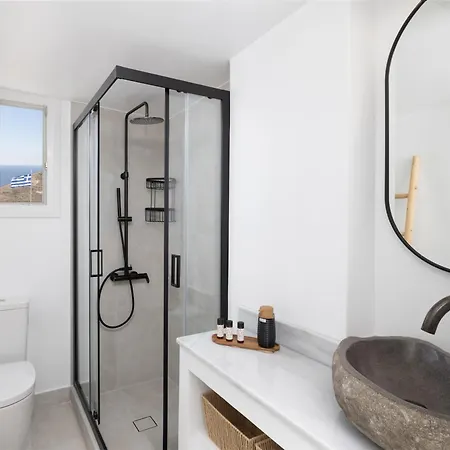 Occhio-nero Cycladic Private With Pool & Sunset View Jacuzzi Вилла