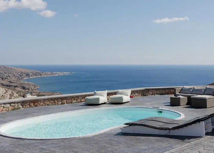 Willa Occhio-nero Cycladic Private With Pool & Sunset View Jacuzzi Akrotírion